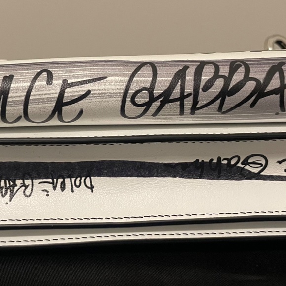 Dolce & Gabbana Graffiti Print Leather Crossbody Bag - Picture 11 of 15